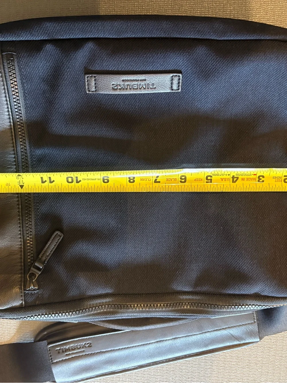Timbuk2 Black Nylon and Leather Messenger Bag